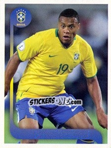 Sticker Júlio Baptista jogo - Estrelas da Seleção o Brasil na Copa do Mundo de 2010 n. 140 - Panini