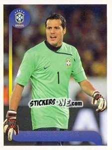 Sticker Júlio César jogo - Estrelas da Seleção o Brasil na Copa do Mundo de 2010 n. 146 - Panini