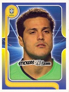 Sticker Júlio César (Portrait) - Estrelas da Seleção o Brasil na Copa do Mundo de 2010 n. 147 - Panini