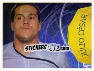 Sticker Júlio César (Camiseta) - Estrelas da Seleção o Brasil na Copa do Mundo de 2010 n. 149 - Panini