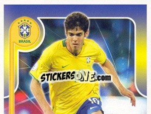 Cromo Kaká no movimento - Estrelas da Seleção o Brasil na Copa do Mundo de 2010 - Panini