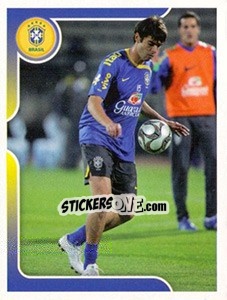 Sticker Kaká no treinamento - Estrelas da Seleção o Brasil na Copa do Mundo de 2010 n. 154 - Panini