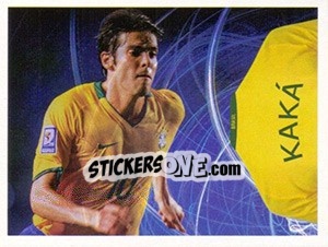 Sticker Kaká (Camiseta) - Estrelas da Seleção o Brasil na Copa do Mundo de 2010 n. 155 - Panini