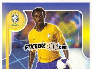 Sticker Kléber no movimento - Estrelas da Seleção o Brasil na Copa do Mundo de 2010 n. 156 - Panini