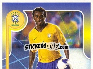 Figurina Kléber no movimento - Estrelas da Seleção o Brasil na Copa do Mundo de 2010 - Panini