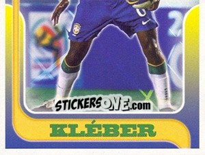 Figurina Kléber no movimento - Estrelas da Seleção o Brasil na Copa do Mundo de 2010 n. 157 - Panini
