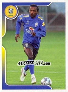 Sticker Kléber no treinamento - Estrelas da Seleção o Brasil na Copa do Mundo de 2010 n. 160 - Panini