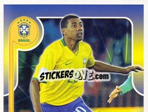 Cromo Kléberson no movimento - Estrelas da Seleção o Brasil na Copa do Mundo de 2010 n. 162 - Panini