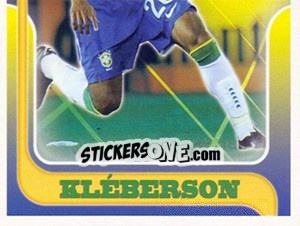 Sticker Kléberson no movimento - Estrelas da Seleção o Brasil na Copa do Mundo de 2010 n. 163 - Panini