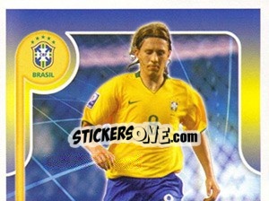 Sticker Lucas Leiva no movimento - Estrelas da Seleção o Brasil na Copa do Mundo de 2010 - Panini