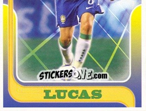 Figurina Lucas Leiva no movimento - Estrelas da Seleção o Brasil na Copa do Mundo de 2010 - Panini