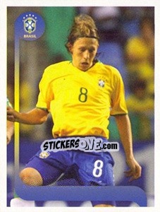 Figurina Lucas Leiva jogo - Estrelas da Seleção o Brasil na Copa do Mundo de 2010 - Panini