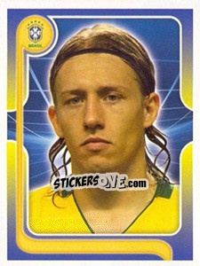 Cromo Lucas Leiva (Portrait) - Estrelas da Seleção o Brasil na Copa do Mundo de 2010 - Panini