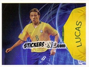 Sticker Lucas Leiva (Camiseta) - Estrelas da Seleção o Brasil na Copa do Mundo de 2010 n. 173 - Panini