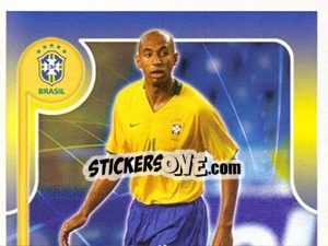 Sticker Luisão No Movimento - Estrelas da Seleção o Brasil na Copa do Mundo de 2010 n. 180 - Panini