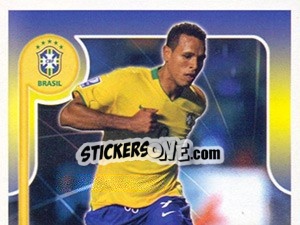 Sticker Luís Fabiano no movimento - Estrelas da Seleção o Brasil na Copa do Mundo de 2010 n. 186 - Panini