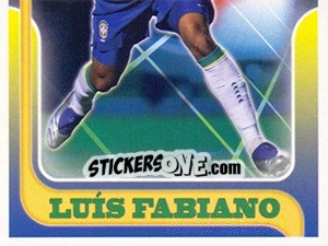 Figurina Luís Fabiano no movimento - Estrelas da Seleção o Brasil na Copa do Mundo de 2010 - Panini