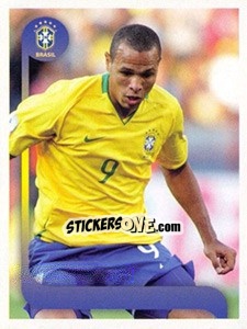 Cromo Luís Fabiano jogo - Estrelas da Seleção o Brasil na Copa do Mundo de 2010 - Panini