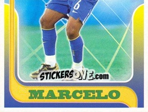 Figurina Marcelo no movimento - Estrelas da Seleção o Brasil na Copa do Mundo de 2010 - Panini