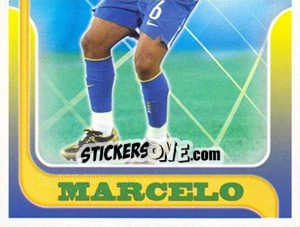 Sticker Marcelo no movimento - Estrelas da Seleção o Brasil na Copa do Mundo de 2010 n. 205 - Panini