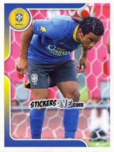 Sticker Marcelo no treinamento - Estrelas da Seleção o Brasil na Copa do Mundo de 2010 n. 208 - Panini