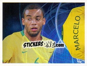 Figurina Marcelo (Camiseta) - Estrelas da Seleção o Brasil na Copa do Mundo de 2010 - Panini