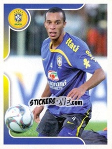 Cromo Miranda no treinamento - Estrelas da Seleção o Brasil na Copa do Mundo de 2010 n. 214 - Panini