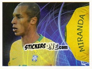 Sticker Miranda (Camiseta) - Estrelas da Seleção o Brasil na Copa do Mundo de 2010 n. 215 - Panini