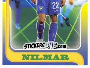 Cromo Nilmar no movimento - Estrelas da Seleção o Brasil na Copa do Mundo de 2010 - Panini