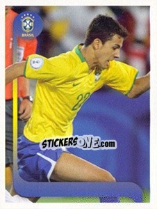 Figurina Nilmar jogo - Estrelas da Seleção o Brasil na Copa do Mundo de 2010 - Panini