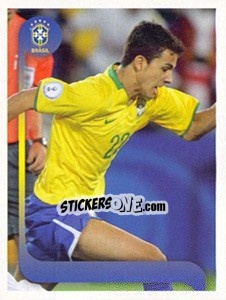 Sticker Nilmar jogo - Estrelas da Seleção o Brasil na Copa do Mundo de 2010 n. 218 - Panini