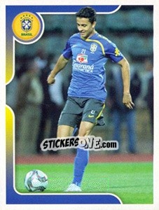 Sticker Nilmar no treinamento - Estrelas da Seleção o Brasil na Copa do Mundo de 2010 n. 220 - Panini