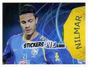 Sticker Nilmar (Camiseta) - Estrelas da Seleção o Brasil na Copa do Mundo de 2010 n. 221 - Panini