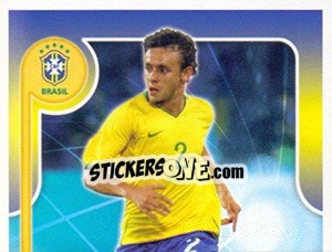 Cromo Rafinha no movimento - Estrelas da Seleção o Brasil na Copa do Mundo de 2010 - Panini