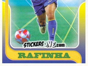 Sticker Rafinha no movimento - Estrelas da Seleção o Brasil na Copa do Mundo de 2010 n. 223 - Panini