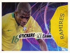 Sticker Ramires (Camiseta) - Estrelas da Seleção o Brasil na Copa do Mundo de 2010 - Panini
