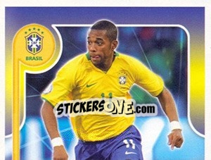 Sticker Robinho no movimento - Estrelas da Seleção o Brasil na Copa do Mundo de 2010 n. 234 - Panini
