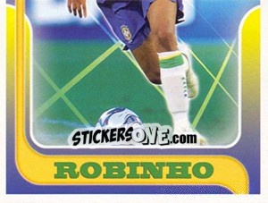 Sticker Robinho no movimento - Estrelas da Seleção o Brasil na Copa do Mundo de 2010 n. 235 - Panini