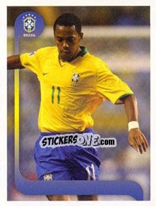 Sticker Robinho jogo - Estrelas da Seleção o Brasil na Copa do Mundo de 2010 - Panini
