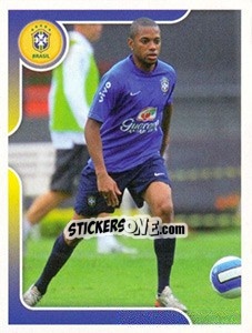 Sticker Robinho no treinamento - Estrelas da Seleção o Brasil na Copa do Mundo de 2010 n. 238 - Panini