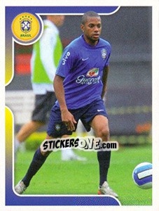 Sticker Robinho no treinamento