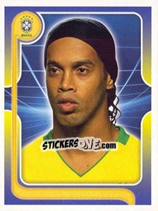 Sticker Ronaldinho Gaúcho (Portrait) - Estrelas da Seleção o Brasil na Copa do Mundo de 2010 n. 243 - Panini