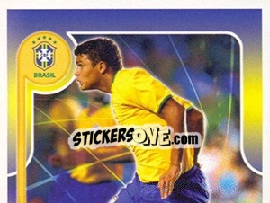 Sticker Thiago Silva no movimento - Estrelas da Seleção o Brasil na Copa do Mundo de 2010 n. 246 - Panini