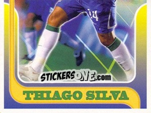 Cromo Thiago Silva no movimento - Estrelas da Seleção o Brasil na Copa do Mundo de 2010 - Panini