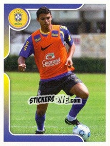 Sticker Thiago Silva no treinamento - Estrelas da Seleção o Brasil na Copa do Mundo de 2010 n. 250 - Panini