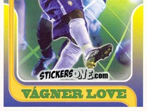 Sticker Vágner Love no movimento - Estrelas da Seleção o Brasil na Copa do Mundo de 2010 n. 253 - Panini