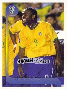 Sticker Vágner Love jogo - Estrelas da Seleção o Brasil na Copa do Mundo de 2010 n. 254 - Panini