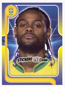 Sticker Vágner Love (Portrait) - Estrelas da Seleção o Brasil na Copa do Mundo de 2010 n. 255 - Panini