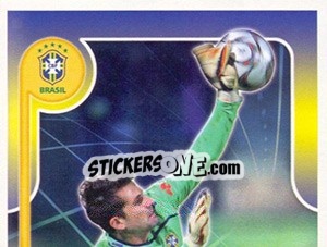 Sticker Victor no movimento - Estrelas da Seleção o Brasil na Copa do Mundo de 2010 n. 258 - Panini