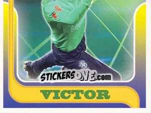 Sticker Victor no movimento - Estrelas da Seleção o Brasil na Copa do Mundo de 2010 n. 259 - Panini